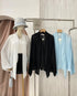 Vintage Collar Loose Long Puff Sleeves Shirts